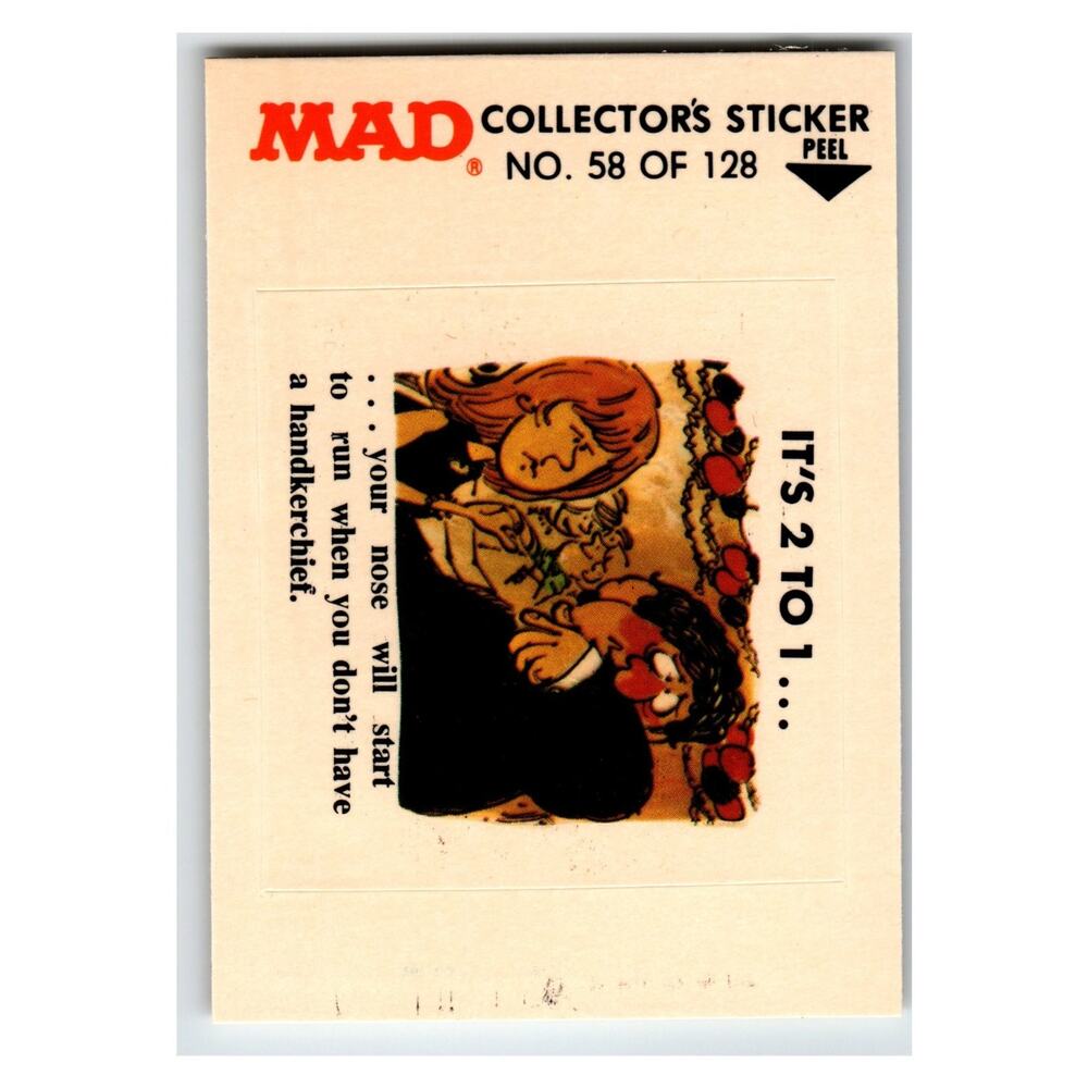 MAD Collector's Sticker No. 58 of 128 Fleer 1983